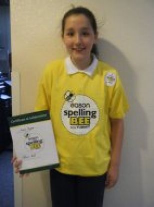 Katie Runner up in Regional Spelling Bee Competition 